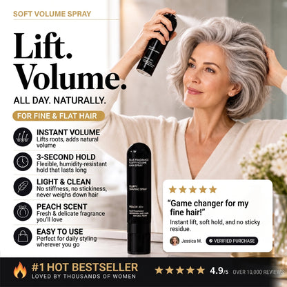 Peach-scented volumizing & setting spray