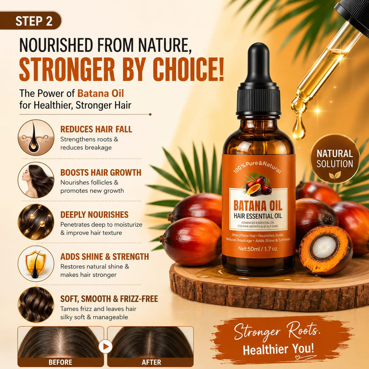 Batana Oil Hair Essential Oil – 100% Pure & Natural