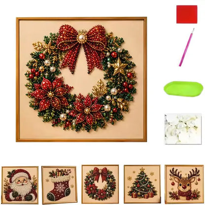 🧘Relaxing & Beginner-Friendly - 🎨💎DIY Christmas Pearl Diamond Painting Art Kit