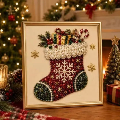 🧘Relaxing & Beginner-Friendly - 🎨💎DIY Christmas Pearl Diamond Painting Art Kit