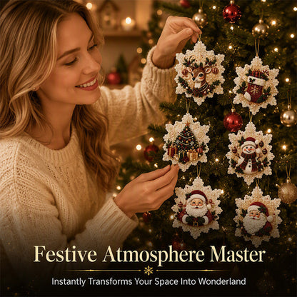 🎄50% DI SCONTO! Set di decorazioni natalizie fai-da-te da appendere con pittura 5D e perle, decorazioni per albero di Natale con strass, kit creativo artigianale per decorare la casa durante le feste(bb)