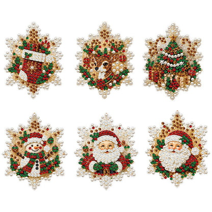 🎄50% DI SCONTO! Set di decorazioni natalizie fai-da-te da appendere con pittura 5D e perle, decorazioni per albero di Natale con strass, kit creativo artigianale per decorare la casa durante le feste(bb)